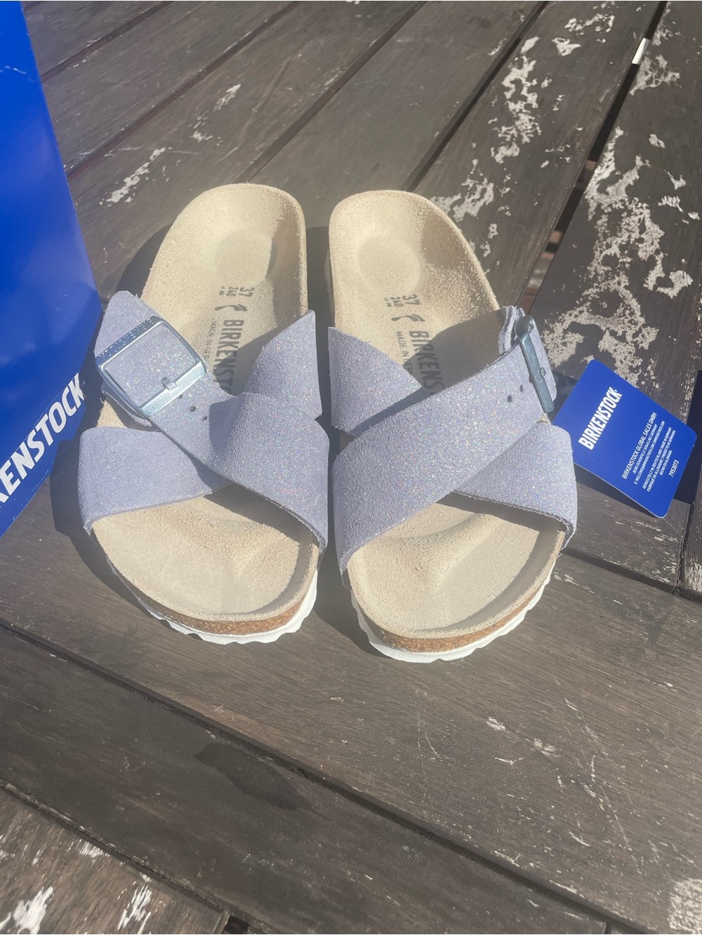 NEW Birkenstock Siena Sandals Purple Fog 37